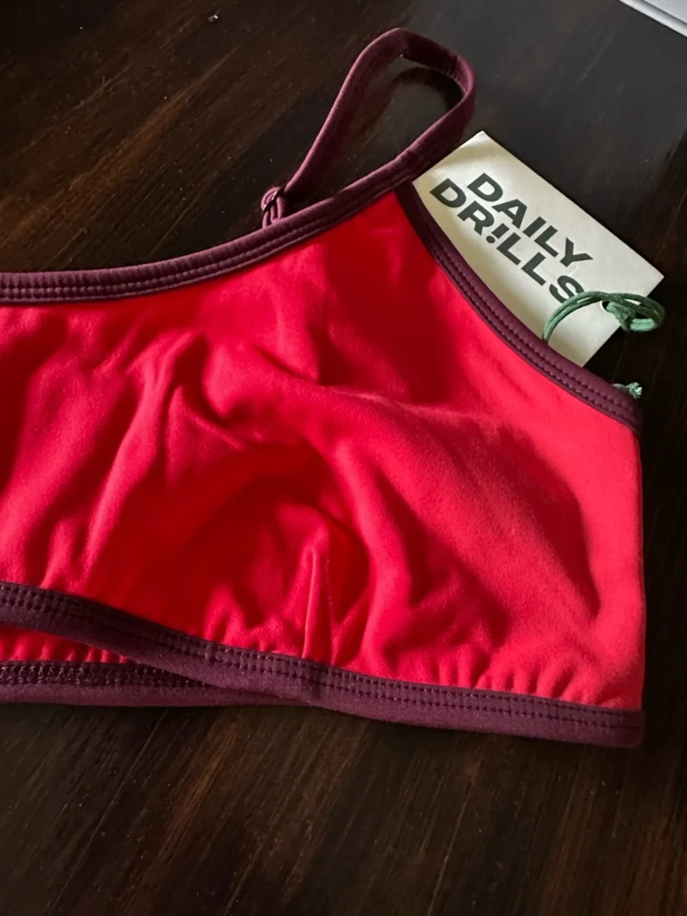 Daily Drills Go! Stretch Bra in heart & bodega with tonal patch